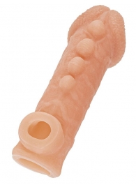 Телесная закрытая насадка с шишечками Cock Sleeve Size S - 13,8 см. - KOKOS - в Подольске купить с доставкой
