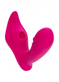Ярко-розовый стимулятор точки G с вакуум-волновой стимуляцией Shani - JOS
