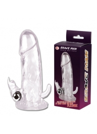 Вибронасадка со стимуляцией клитора и ануса - 12,5 см. - Baile - в Подольске купить с доставкой