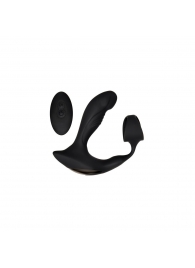 Черный вибромассажер простаты с эрекционным кольцом Strapped   Tapped - Zero Tolerance - в Подольске купить с доставкой