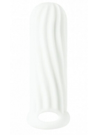 Белый фаллоудлинитель Homme Wide - 13 см. - Lola Games - в Подольске купить с доставкой