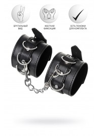 Черные наручники Anonymo на сцепке - ToyFa - купить с доставкой в Подольске