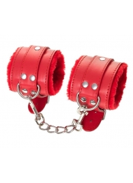Красные наручники Anonymo из искусственной кожи - ToyFa - купить с доставкой в Подольске