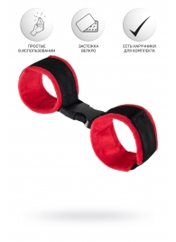 Красно-черные велюровые оковы Anonymo - ToyFa - купить с доставкой в Подольске