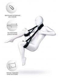 Черные кожаные стропы для фиксации Anonymo - ToyFa - купить с доставкой в Подольске