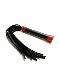 Черно-красная плеть из эко-кожи - 42 см. - БДСМ Арсенал - купить с доставкой в Подольске