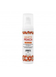 Разогревающее массажное масло Gourmet White Peach Organic с органическими ингредиентами - 50 мл. - Exsens - купить с доставкой в Подольске