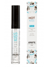 Блеск для губ Hot Kiss Coconut с ароматом кокоса - 7 мл. - Exsens - купить с доставкой в Подольске