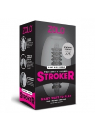 Серый двусторонний мастурбатор MINI BUBBLE - Zolo - в Подольске купить с доставкой