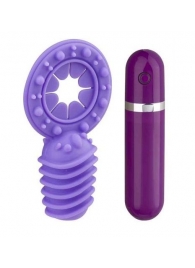 Фиолетовое эрекционное виброкольцо с 10 режимами вибрации Dash - NMC - в Подольске купить с доставкой