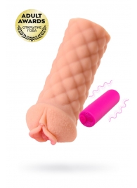 Телесный мастурбатор-вагина Elegance.002 с вибрацией - KOKOS - в Подольске купить с доставкой