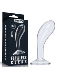 Прозрачный стимулятор простаты Flawless Clear Prostate Plug - 15 см. - Lovetoy - в Подольске купить с доставкой