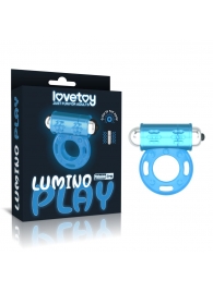 Голубое, светящееся в темноте эрекционное виброкольцо Lumino Play Vibrating Penis Ring - Lovetoy - в Подольске купить с доставкой
