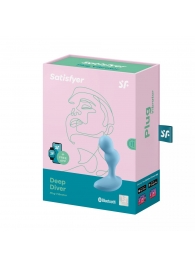 Голубой анальный вибростимулятор Deep Driver - 11,2 см. - Satisfyer - в Подольске купить с доставкой