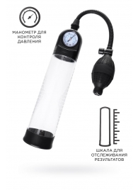 Прозрачная механическая помпа Roald с манометром - Sexus - в Подольске купить с доставкой