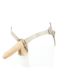 Поясной фаллоимитатор с мошонкой телесного цвета - 18 см. - LOVETOY (А-Полимер) - купить с доставкой в Подольске