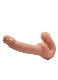 Телесный безремневой страпон Ultra Passionate Harness - Baile - купить с доставкой в Подольске