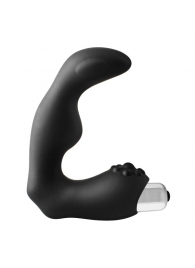 Черный вибромассажер простаты FantASStic Vibrating Prostate Massager - 11,3 см. - Dream Toys - в Подольске купить с доставкой