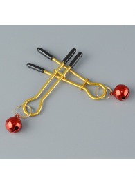 Золотистые зажимы с колокольчиками Gold - Sitabella - купить с доставкой в Подольске