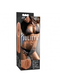 Мастурбатор-вагина цвета карамели Julieta с вибрацией - Blush Novelties - в Подольске купить с доставкой