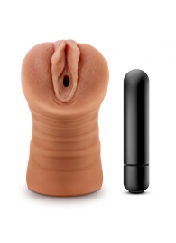 Мастурбатор-вагина цвета карамели Julieta с вибрацией - Blush Novelties - в Подольске купить с доставкой