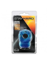 Голубое эрекционное виброкольцо Reusable 5 Function Cock Ring - Blush Novelties - в Подольске купить с доставкой