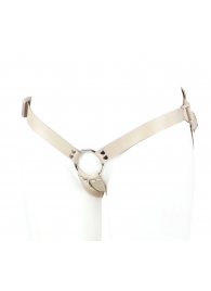 Универсальный пояс с кольцом и реалистичной насадкой - 18 см. - LOVETOY (А-Полимер) - купить с доставкой в Подольске