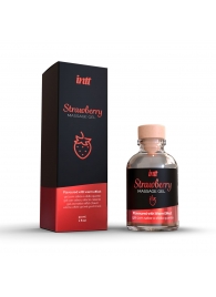 Массажный гель с ароматом клубники Strawberry - 30 мл. - INTT - купить с доставкой в Подольске