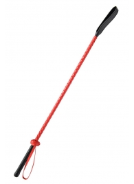 Красно-черный гладкий стек - 71 см. - Fetish Tentation - купить с доставкой в Подольске