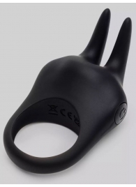 Черное эрекционное виброкольцо Sensation Rechargeable Vibrating Rabbit Love Ring - Fifty Shades of Grey - в Подольске купить с доставкой