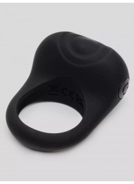 Черное эрекционное виброкольцо Sensation Rechargeable Vibrating Love Ring - Fifty Shades of Grey - в Подольске купить с доставкой