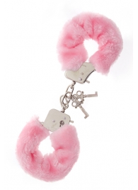 Металлические наручники с розовой меховой опушкой METAL HANDCUFF WITH PLUSH PINK - Dream Toys - купить с доставкой в Подольске