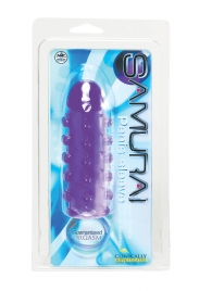 Закрытая фиолетовая насадка с пупырышками SAMURAI PENIS SLEEVE PURPLE - 14,5 см. - NMC - в Подольске купить с доставкой
