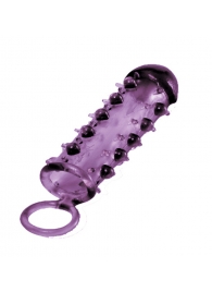Закрытая фиолетовая насадка с пупырышками SAMURAI PENIS SLEEVE PURPLE - 14,5 см. - NMC - в Подольске купить с доставкой