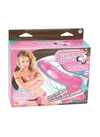 Поясной розовый виброфаллос с вагинальной пробкой - 17,5 см. - NMC - купить с доставкой в Подольске