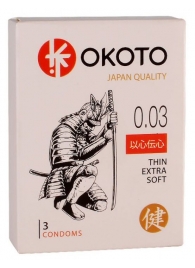 Тонкие презервативы OKOTO Thin Extra Soft - 3 шт. - Sitabella - купить с доставкой в Подольске