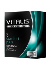 Контурные презервативы VITALIS PREMIUM comfort plus - 3 шт. - Vitalis - купить с доставкой в Подольске