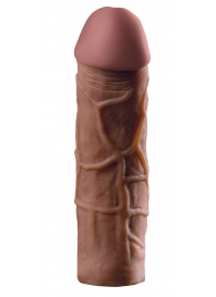 Коричневая насадка Mega 2  Extension - 20,3 см. - Pipedream - в Подольске купить с доставкой