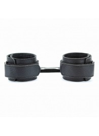 Чёрные кожаные наручники - БДСМ Арсенал - купить с доставкой в Подольске