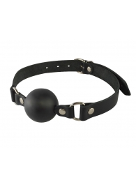 Кляп-шар на чёрных кожаных ремешках - Sitabella - купить с доставкой в Подольске