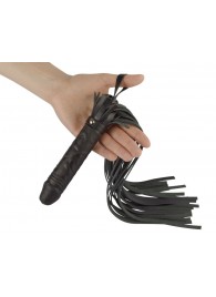 Чёрная плеть  Ракета А  с ручкой-фаллосом - 50 см. - Sitabella - купить с доставкой в Подольске