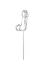 Прозрачный леденец в форме фаллоса со вкусом пина колады - Sosuчki - купить с доставкой в Подольске