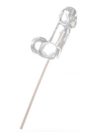 Прозрачный леденец в форме фаллоса со вкусом пина колады - Sosuчki - купить с доставкой в Подольске