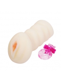 Мастурбатор-вагина с вибрацией от съёмного кольца - 14 см. - Baile - в Подольске купить с доставкой