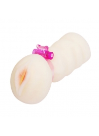 Мастурбатор-вагина с вибрацией от съёмного кольца - 14 см. - Baile - в Подольске купить с доставкой