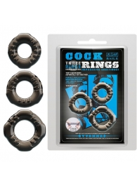 Набор из 3 эластичных дымчатых эрекционных колец - Baile - в Подольске купить с доставкой