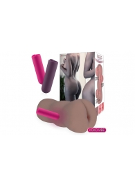 Коричневый вибромастурбатор-анус TONGGGO-Black Angel Auto - KOKOS - в Подольске купить с доставкой