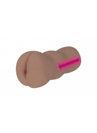 Коричневый вибромастурбатор-анус TONGGGO-Black Angel Auto - KOKOS - в Подольске купить с доставкой