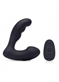 Черный массажер простаты Prober с двойной вибрацией - BlueLine - в Подольске купить с доставкой