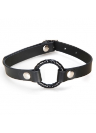 Чёрный кляп с кольцом - Lux Fetish - купить с доставкой в Подольске